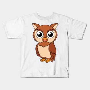 Cute Happy Owl forest animal Kids T-Shirt